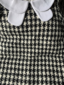 Black and Ivory Houndstooth Dress