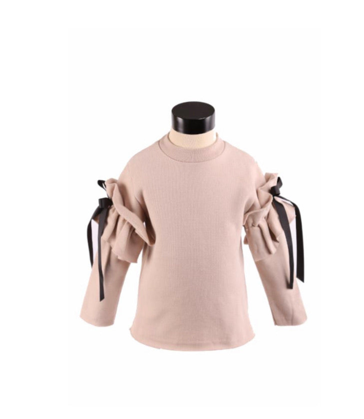 Bone jersey knit shirt