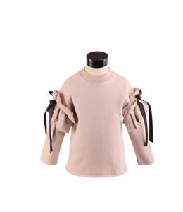 Bone jersey knit shirt