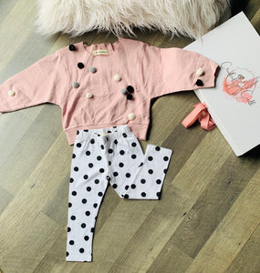 Pom Pom Sweatshirt and Leggings