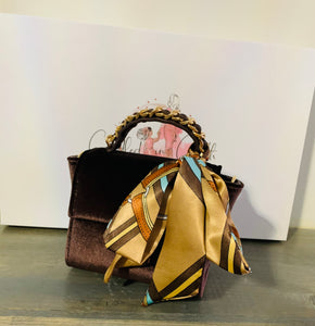 Top Handle Purse with Scarf