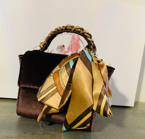 Top Handle Purse with Scarf