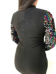 Embellished Sleeve Dress