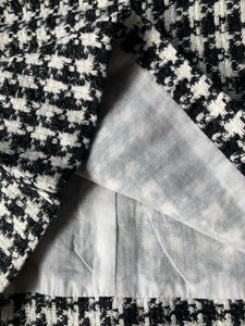 Black and Ivory Houndstooth Dress
